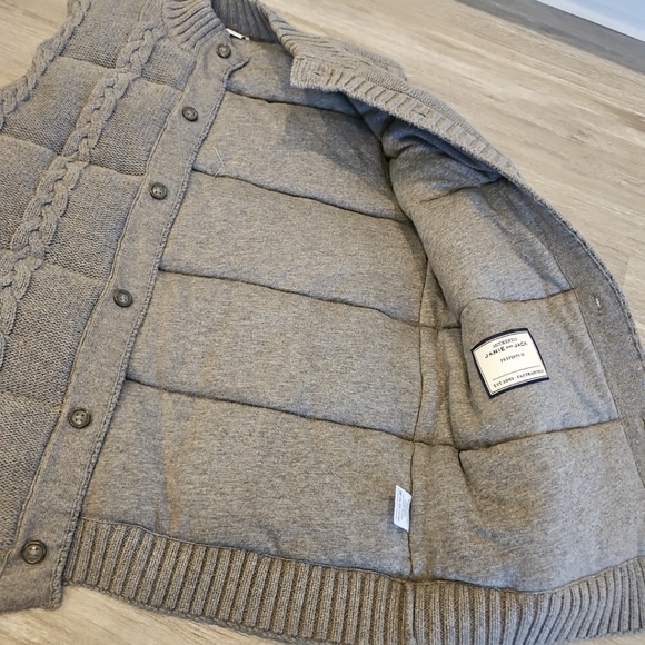Janie and Jack Boy Grey Sweater Puffer Vest Size 10-12 - Picture 3 of 3